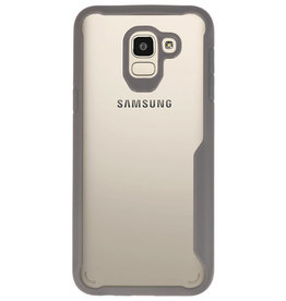 Fokus gennemsigtige hårde etuier til Samsung Galaxy J6 Gray