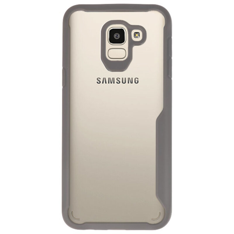 Coques Rigides Transparent Focus pour Samsung Galaxy J6 Gris
