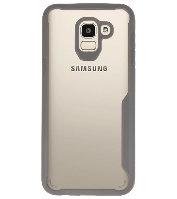 Coques Rigides Transparent Focus pour Samsung Galaxy J6 Gris