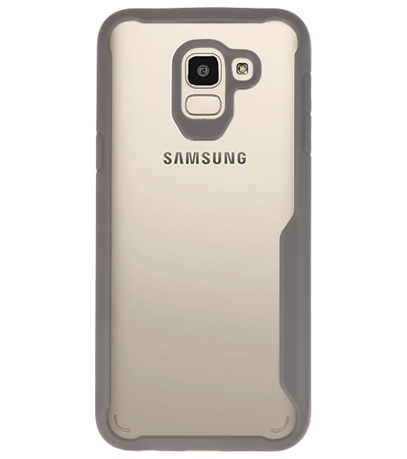 Funda Dura Transparente para Samsung Galaxy J6 Gris