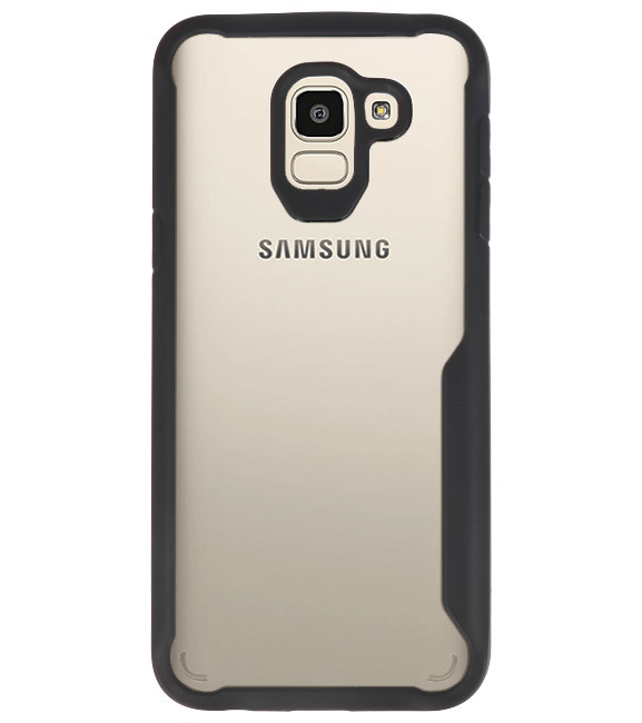 Fokus gennemsigtige hårde etuier til Samsung Galaxy J6 Black