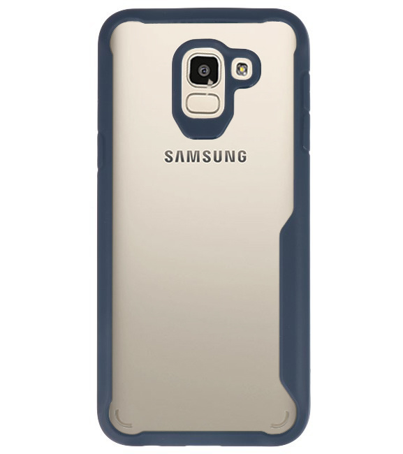 Fokus gennemsigtige hårde etuier til Samsung Galaxy J6 Navy
