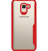 Focus Transparant Hard Cases voor Samsung Galaxy J6 Rood