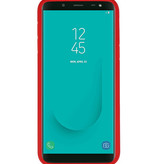 Funda Dura Transparente para Samsung Galaxy J6 Rojo