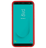 Coques Rigides Transparent Focus pour Samsung Galaxy J6 Rouge