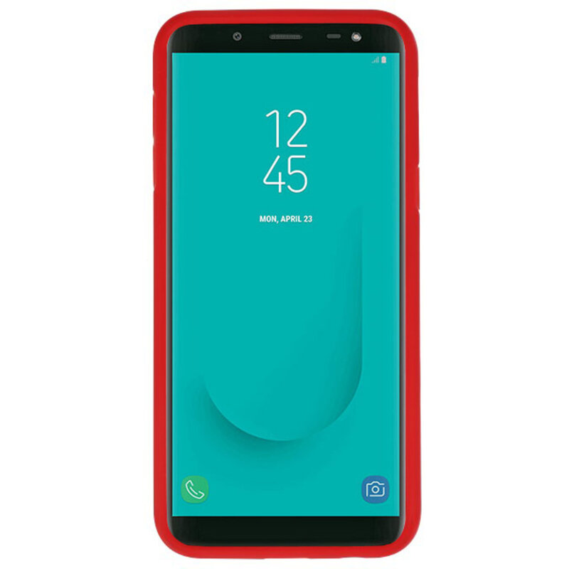 Funda Dura Transparente para Samsung Galaxy J6 Rojo