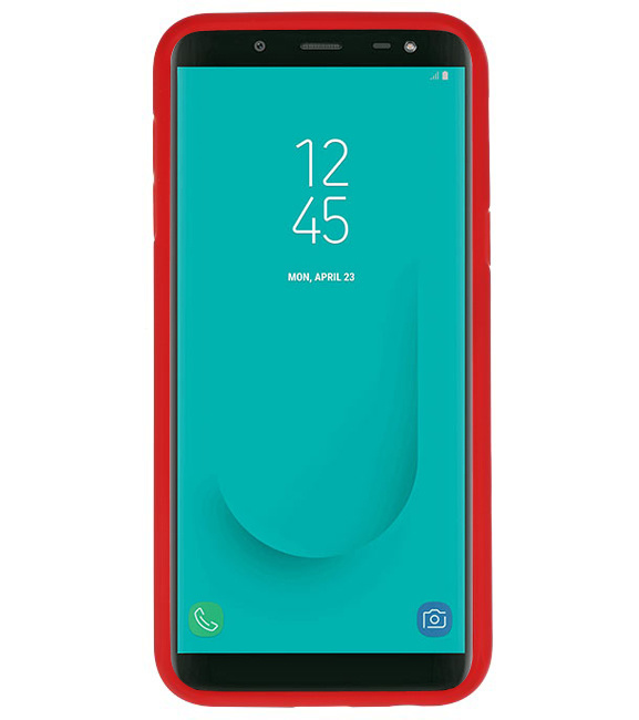 Coques Rigides Transparent Focus pour Samsung Galaxy J6 Rouge