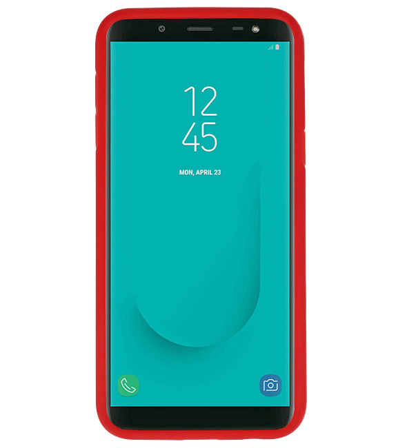 Focus Transparant Hard Cases voor Samsung Galaxy J6 Rood