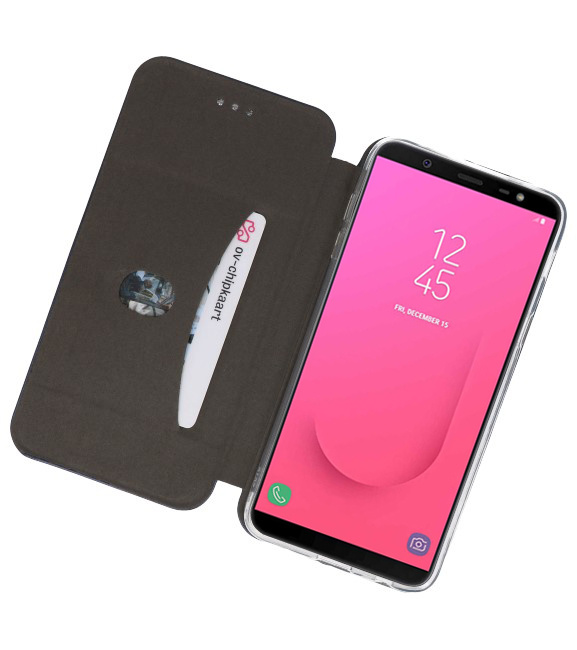 Slim Folio Taske til Samsung Galaxy J8 2018 Navy