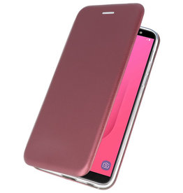 Custodia Folio sottile per Samsung Galaxy J8 2018 Bordeaux rossa