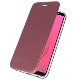 Etui Folio Slim pour Samsung Galaxy J8 2018 Bordeaux Rouge