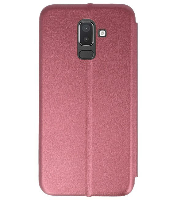 Slim Folio Taske til Samsung Galaxy J8 2018 Bordeaux Rød