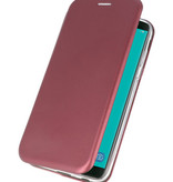 Custodia Folio sottile per Samsung Galaxy J6 2018 Bordeaux rossa