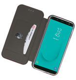 Slim Folio-Hülle für Samsung Galaxy J6 2018 Bordeauxrot