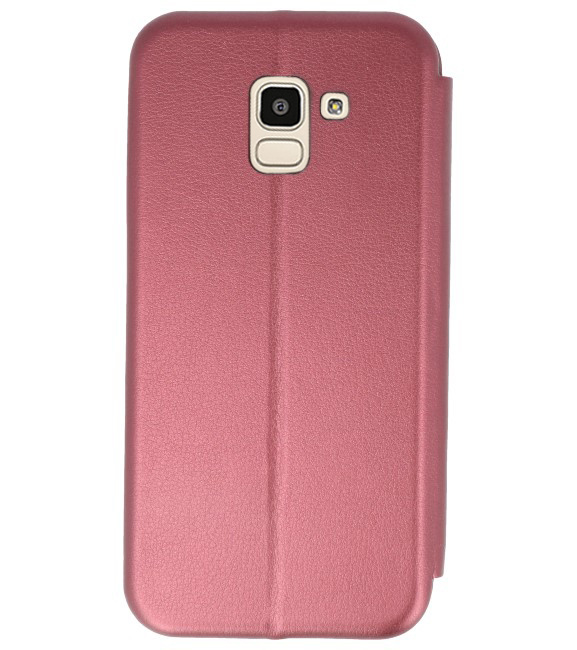 Etui Folio Slim pour Samsung Galaxy J6 2018 Bordeaux Rouge