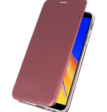 Slim Folio-Hülle für Samsung Galaxy J4 Plus Bordeauxrot