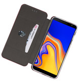 Slim Folio-Hülle für Samsung Galaxy J4 Plus Bordeauxrot