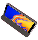 Etui Folio Slim pour Samsung Galaxy J4 Plus Bordeaux Rouge
