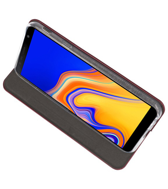 Funda Slim Folio para Samsung Galaxy J4 Plus Rojo Burdeos