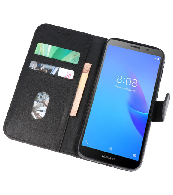 Bookstyle Wallet Cases Case für Huawei Y5 Lite 2018 Schwarz