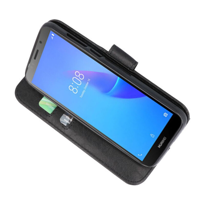 Étui portefeuille pour étuis Huawei Y5 Lite 2018 noir