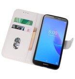 Étuis portefeuille pour étuis Huawei Y5 Lite 2018, blanc