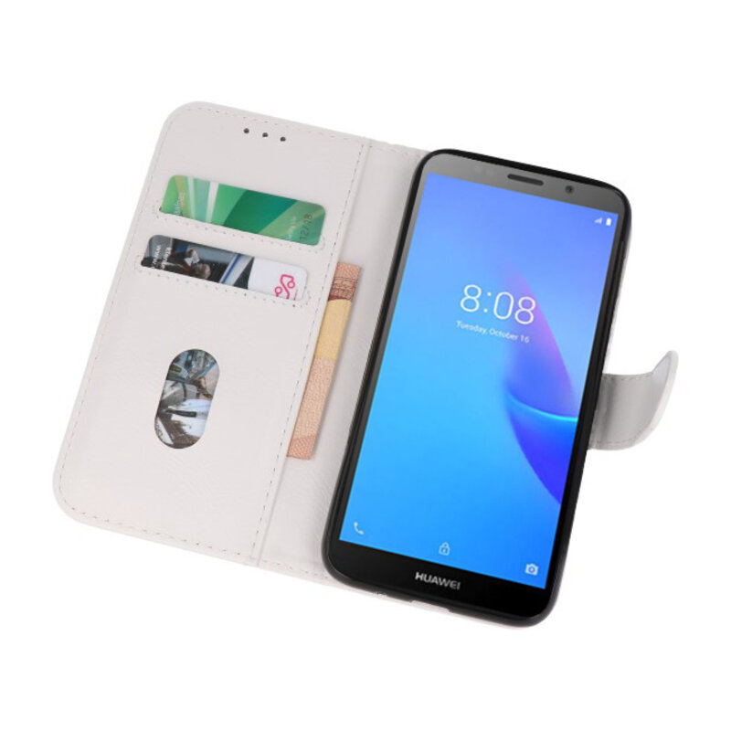 Custodia a portafoglio per Custodia per Huawei Y5 Lite 2018 bianca