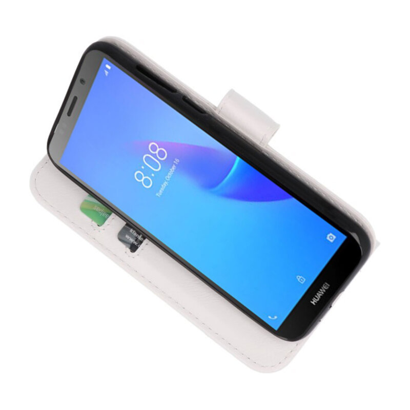 Custodia a portafoglio per Custodia per Huawei Y5 Lite 2018 bianca