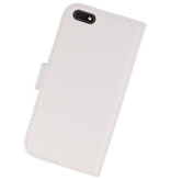Étuis portefeuille pour étuis Huawei Y5 Lite 2018, blanc
