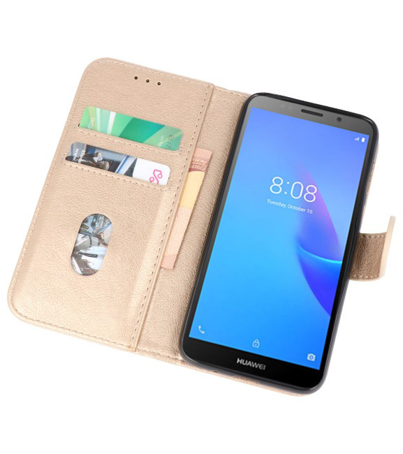 Fundas estilo billetera estilo libro para Huawei Y5 Lite 2018 Gold