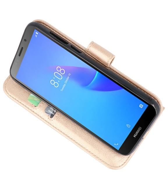 Custodia a portafoglio per Custodia per Huawei Y5 Lite 2018 Gold