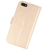 Bookstyle Wallet Cases Hoesje voor Huawei Y5 Lite 2018 Goud