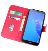 Bookstyle Fundas Wallet Case para Huawei Y5 Lite 2018 Rosa