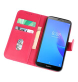 Bookstyle Wallet Cases Taske til Huawei Y5 Lite 2018 Pink