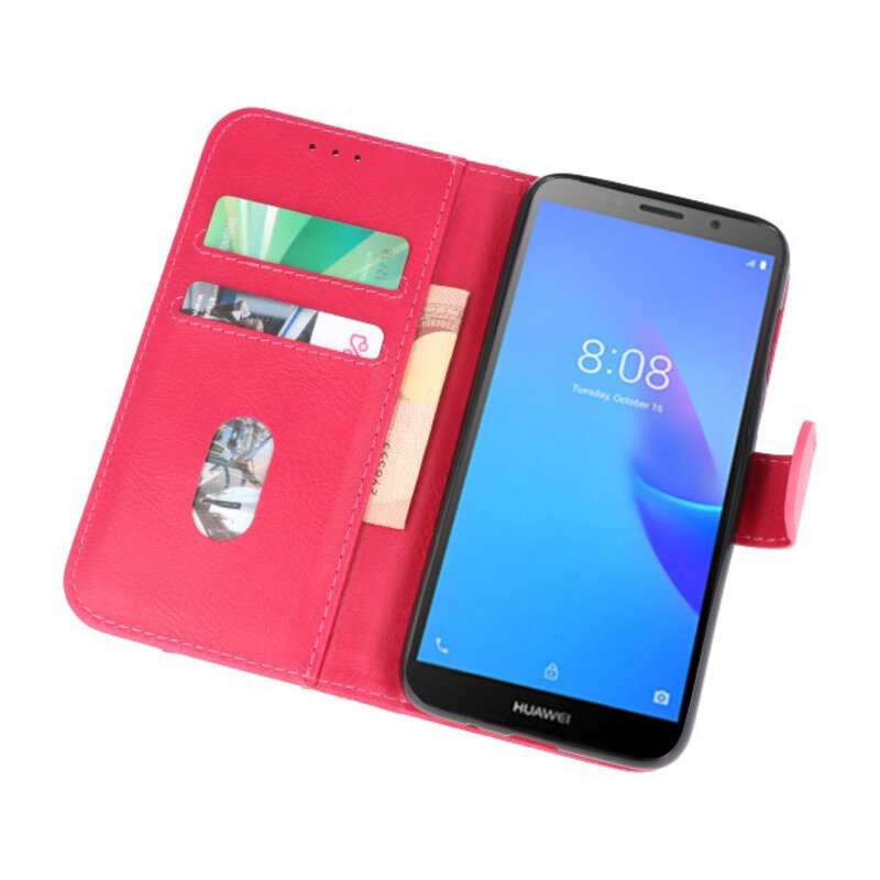 Etuis portefeuille pour étuis Huawei Y5 Lite 2018 rose