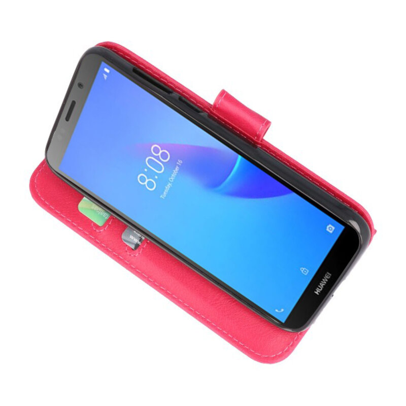 Etuis portefeuille pour étuis Huawei Y5 Lite 2018 rose