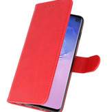 Bookstyle Wallet Cases Hoesje voor Samsung S10 Rood