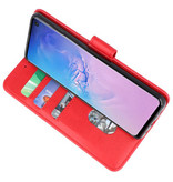 Bookstyle Wallet Cases Hoesje voor Samsung S10 Rood