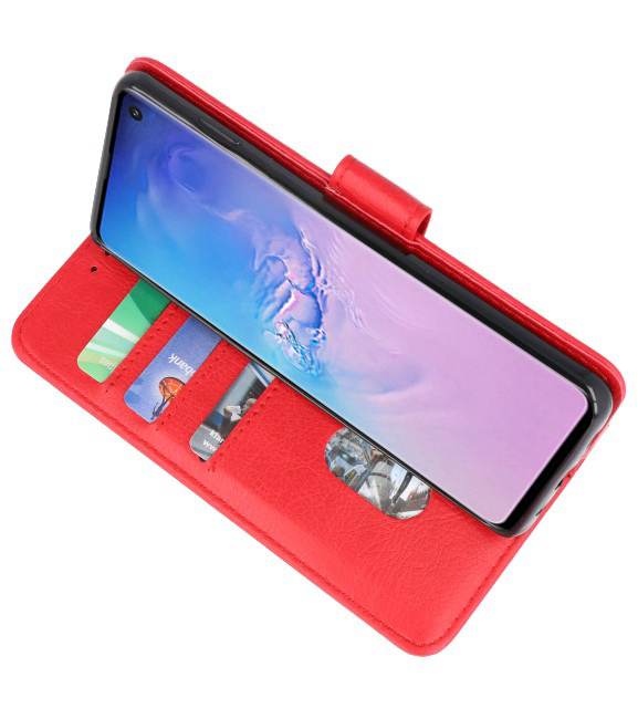 Bookstyle Wallet Cases Hoesje voor Samsung S10 Rood