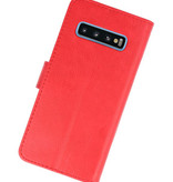 Bookstyle Wallet Cases Hoesje voor Samsung S10 Rood