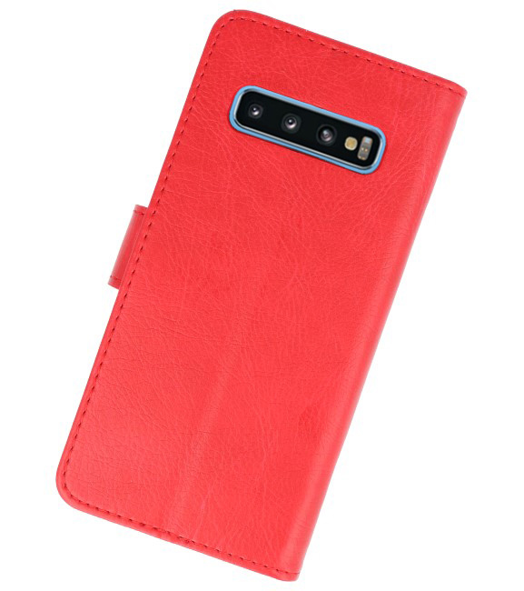 Bookstyle Wallet Taske Etui til Samsung S10 Red