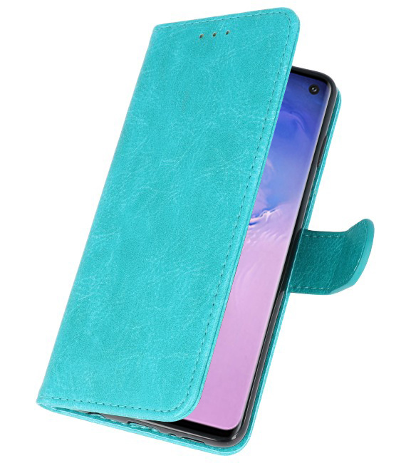 Bookstyle Wallet Cases Hoesje voor Samsung S10 Groen