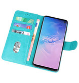 Bookstyle Wallet Cases Hoesje voor Samsung S10 Groen