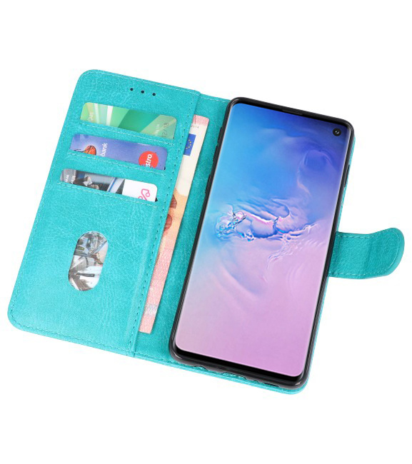 Bookstyle Wallet Taske Etui til Samsung S10 Green