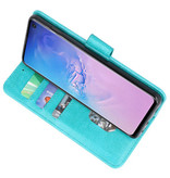 Bookstyle Wallet Cases Hoesje voor Samsung S10 Groen