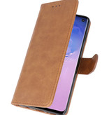 Etuis portefeuille Bookstyle Case pour Samsung S10 Brown