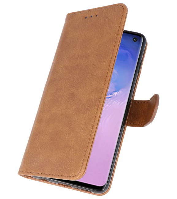 Bookstyle Wallet Cases Hoesje voor Samsung S10 Bruin