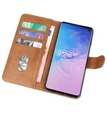 Bookstyle Wallet Cases Hoesje voor Samsung S10 Bruin