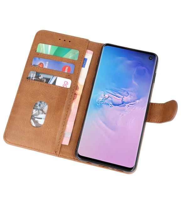 Bookstyle Wallet Cases Hoesje voor Samsung S10 Bruin