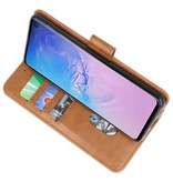 Bookstyle Wallet Cases Hoesje voor Samsung S10 Bruin